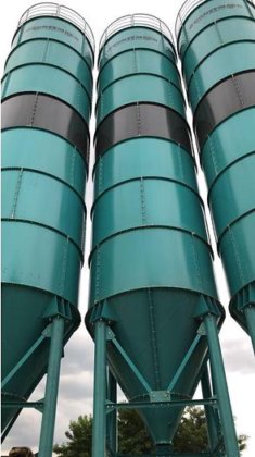 100 吨容量螺栓式水泥筒仓，现货供应