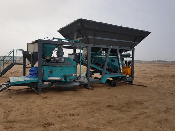 30立方/小时移动混凝土搅拌站