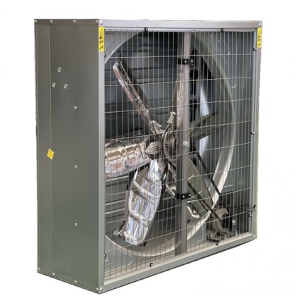 亜鉛メッキ板刃とボールベアリングを備えた産業用軸流ファン、牛舎・家禽舎・温室の冷却用