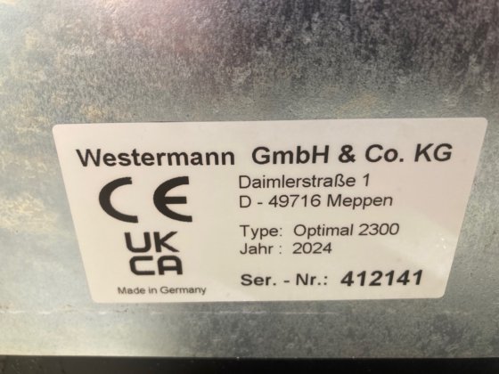 2024 Westermann Optimal 2300 前附件