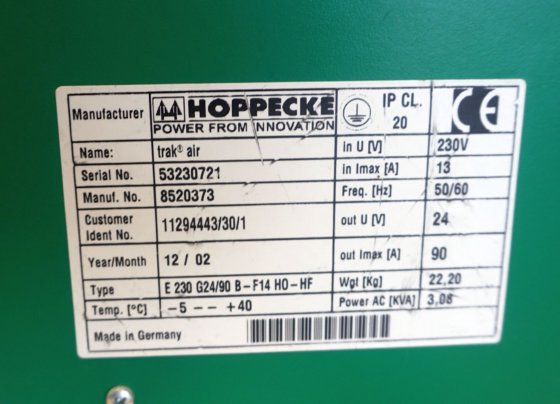 2012 HOPPECKE Trac basic 24V