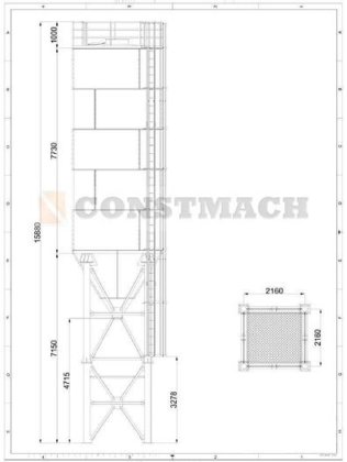 75 吨容量水泥筒仓,现货供应