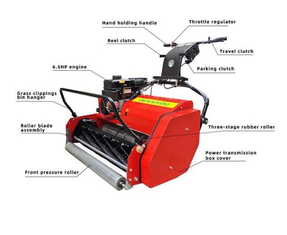 草を切るための優秀な切断の性能の巻き枠の芝刈機のガソリン力シリンダー芝刈機のフェアウェイの緑芝刈機
