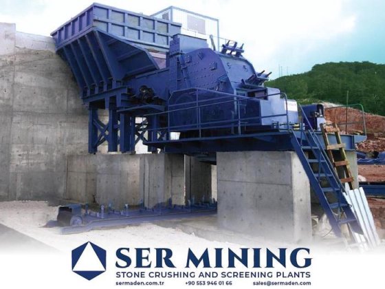 固定衝撃破砕スクリーニングプラント石灰岩