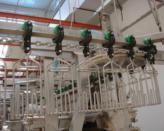 热销新型定制设计活禽笼自动升降系统 鸡肉加工设备屠宰场机器