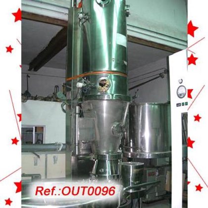 防火“NIRO-GEA”流化床，由抛光不锈钢制成，配有三个桶