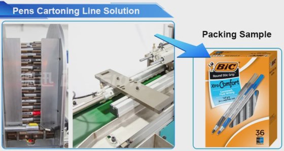 自动计数钢笔铅笔装盒机 钢笔盒包装机 铅笔纸盒包装机