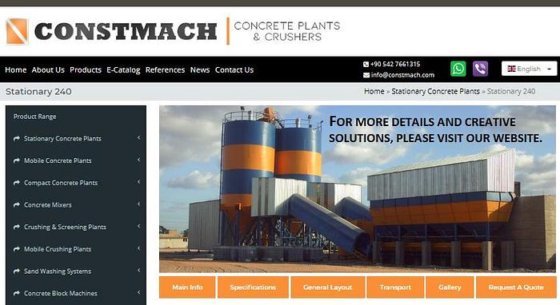 固定式コンクリートプラント 240