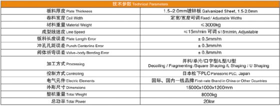 铆接型防火阀外框全自动生产线