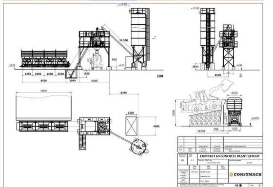 紧凑型混凝土搅拌站 100