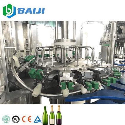 BAIJI 自动起泡葡萄酒香槟灌装旋盖机