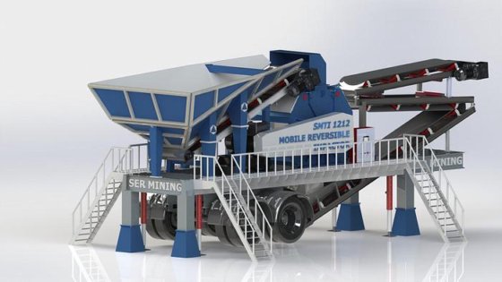 細骨材生産のためのモバイルソリューション：三次衝撃破砕機