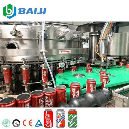 BAIJI 易开碳酸水软饮料铝罐灌装封罐设备机