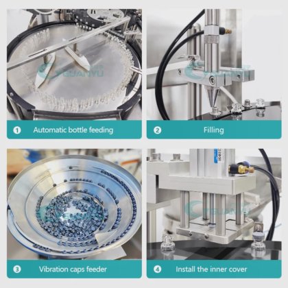 蜂蜜灌装机 最佳制药级注射口服液酶制剂小瓶灌装瓶塞旋盖封口机