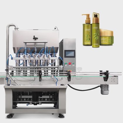 高瓶灌装机 奶油灌装机灌装 4 头全自动化妆品瓶装水灌装机 全自动灌装机