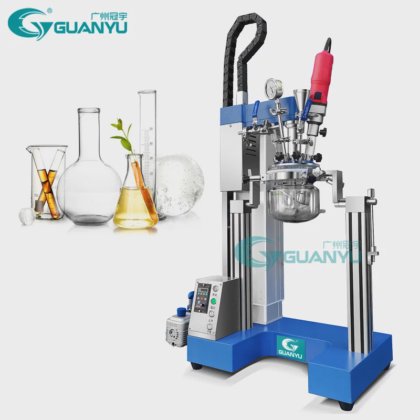 番茄酱制作机 玻璃反应釜 带夹套搅拌机的玻璃反应釜 双层实验室设备 实验室设备