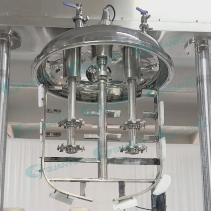 機械を作る歯磨き粉の生産ライン有効な 500L 歯のペースト 軟膏のミキサーの真空の乳状になる均質化されたミキサー