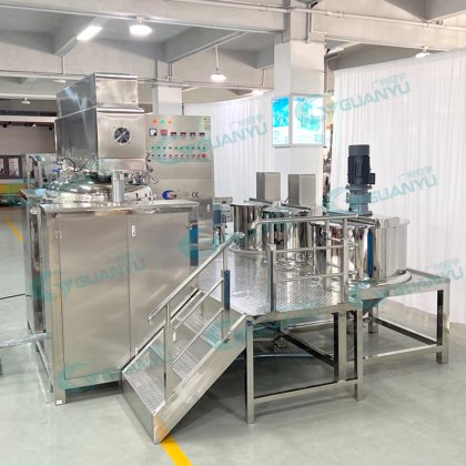 機械を作る歯磨き粉の生産ライン有効な 500L 歯のペースト 軟膏のミキサーの真空の乳状になる均質化されたミキサー