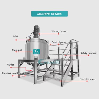 ホモジナイザーミキサーコンディショナー生産化学液体石鹸洗剤混合装置を混合する機械を作るタンクミキサーの食器洗い機