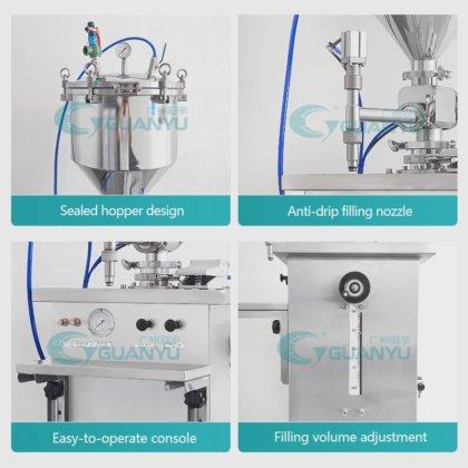 混合および満ちるボディ クリーム機械 暖房の攪拌の縦の半自動充填機の蜂蜜の高い粘着性の満ちる機械類 製造業者 |