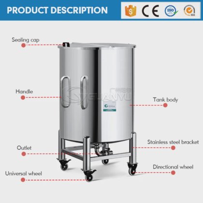 优质家用不锈钢水箱 化妆品膏霜洗发水储液罐 5000 升制造商 |