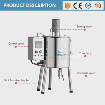 液体混合装置 品質 ダブル ジャケット ケトル