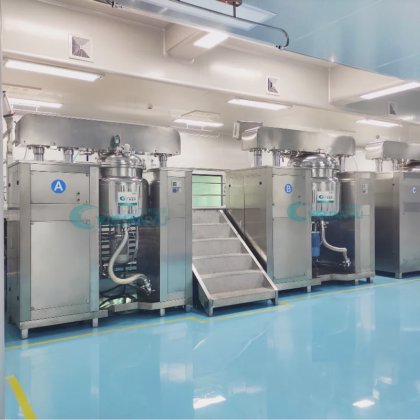 身体乳霜制作机 最佳高粘度制作机 油脂混合制药多功能真空乳化搅拌机公司 - GUANYU