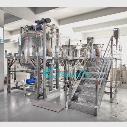 2000l 固定式定制奶油奶酪制作机 番茄酱液体搅拌罐 牙膏制作机 真空乳化搅拌机