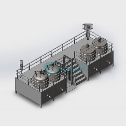 ゲルの製造設備結合の蒸気の電気暖房の冷却のホモジェナイザーのミキサー タンク化学工業クリーム