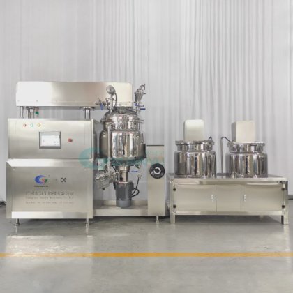 ホモジナイジング化学反応器Guanyu乳化剤ミキサー化粧品作りマシンローションクリームミキシングタンク真空乳化