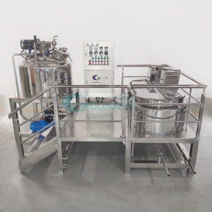 マヨネーズを作るためのマシンを作るマヨネーズ 真空乳化機 ホモジナイジングミキサー 化粧品クリーム 歯磨き粉