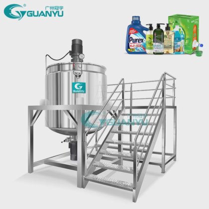 工业搅拌设备 均质机 混合罐 奶油夹套液体搅拌罐 加热不锈钢搅拌罐制造商