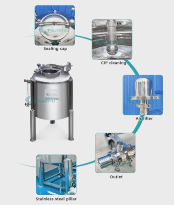 不锈钢存储容器 最佳存储罐 不锈钢 SS304/SS316 化妆品食品水材料