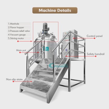 出售的混合罐 自动软膏膏霜混合机 乳液混合罐 分散机 带加热冷却夹套的膏霜搅拌混合机