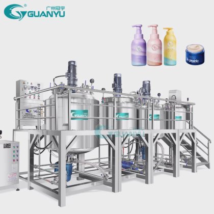 化粧品液体洗剤の生産ラインのゲルクリームペースト攪拌ホモジナイザーブレンダーミキサータンク