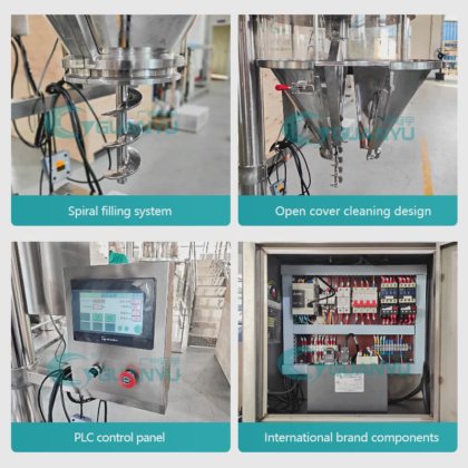 半自動粉末充填機コーヒーチリペッパー粉乳重量オーガーメーカー|周冠宇