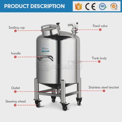 液体石鹸ハンドサニタイザーシャンプークリームメーカー用の高品質のステンレス鋼貯蔵タンク|関羽