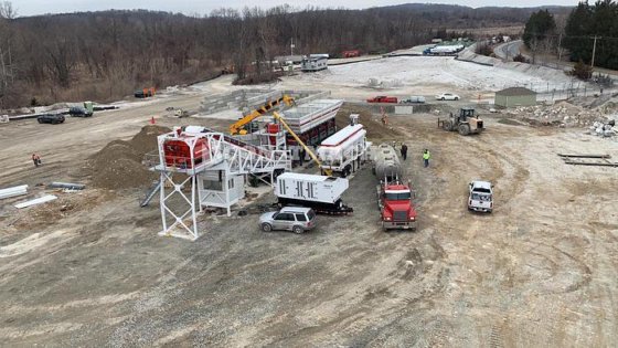 移动混凝土搅拌站