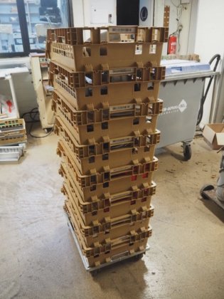NN crates with various parts
