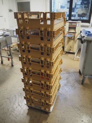 NN crates with various parts