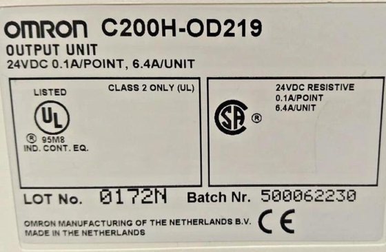 OMRON C20H-OD219 OUTPUT MODULE |