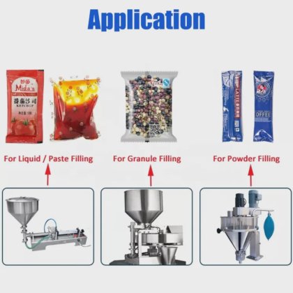 自动小袋包装、立式充填封口包装机（带容量杯