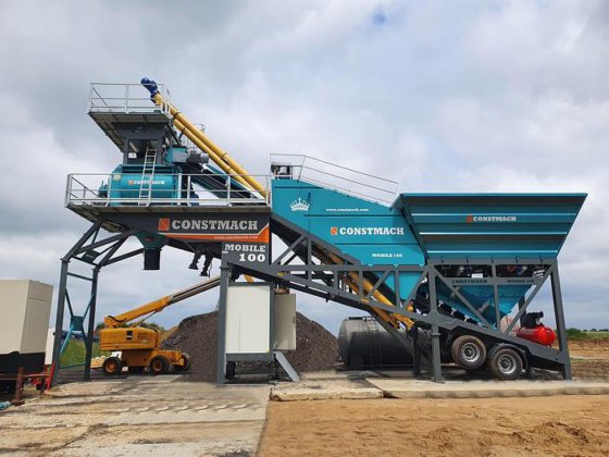 100 m3 移動式コンクリートバッチプラント