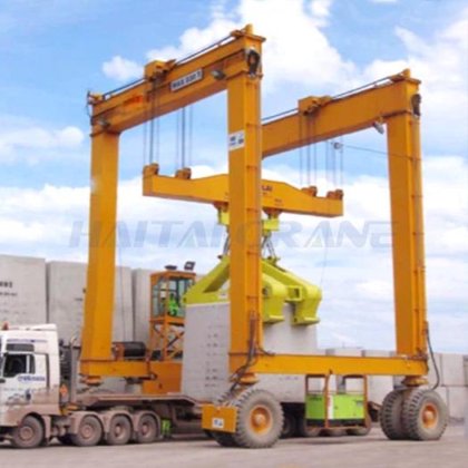 橡胶轮胎门式起重机价格 RTG 集装箱门式起重机 40 吨跨运车