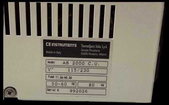 CE Instruments ThermoQuest Gas Chromatograph Autosampler Controller AS ...