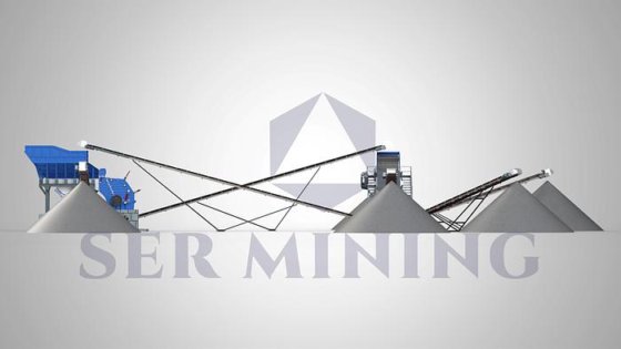 350～400 tph 固定式一次衝撃破砕・選別プラント（軟石用）