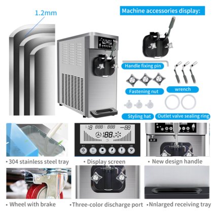 MK-18CTBA 新型迷你单味冰淇淋机,用于冷饮店酒吧的软冰淇淋机