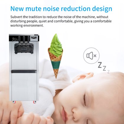 商用自动锥形软奶冰淇淋机 不锈钢 MK-618CB