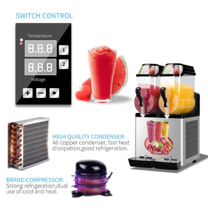 双槽不锈钢冰冻饮料机 MK-SM212