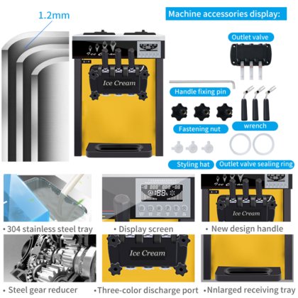 台式家用鲜果全自动软冰淇淋机 MK-618CT